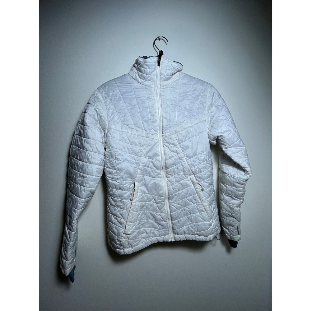Columbia Omni-Heat Interchange Puffer Jacket Womens White Quilted Zip Up‎
